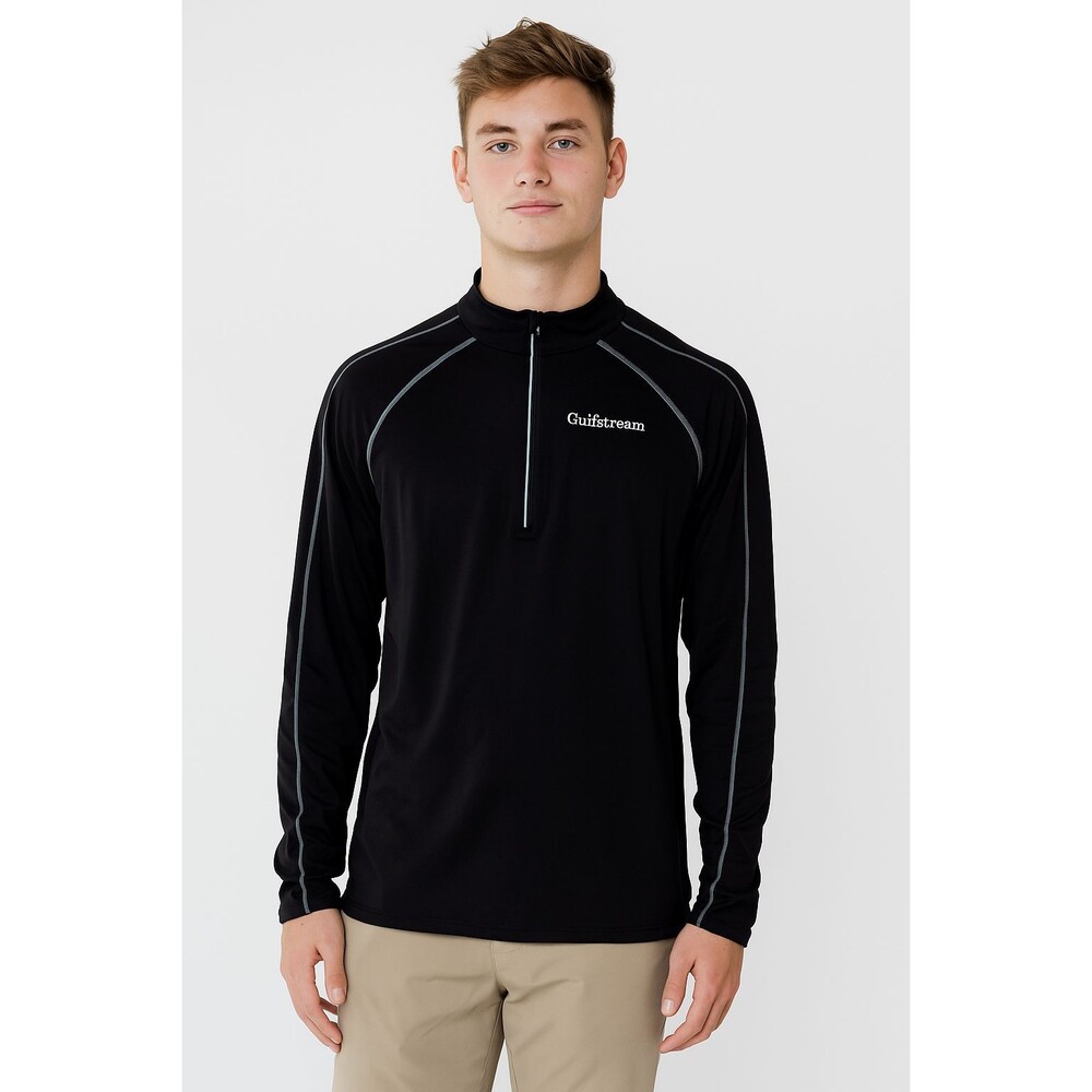 Callaway Gulfstream Pullover XXL Black 1/4 Zip Golf Aviation Moisture Wick Rare